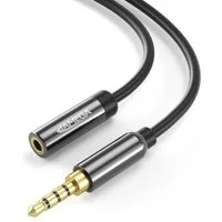 JAMEGA AUX Verlängerungskabel 4 Polig TRRS 3,5mm Klinke Stecker zu 3,5mm Audio-Kabel, 3,5mm Klinkenstecker 4 Polig, 3,5mm Klinken Buchse (200 cm)