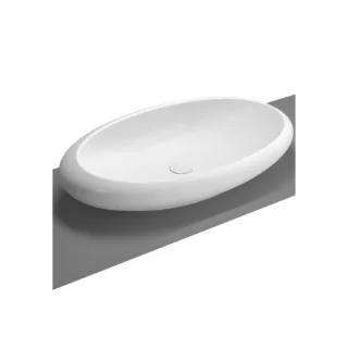VitrA Istanbul Aufsatzschale 4446B403-0016 weiß VC, 85,5x51cm, ohne Hahnlochbank/ohne Überlaufloch