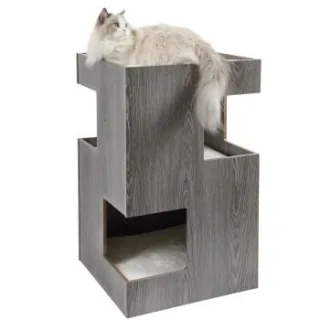 Canadian Cat Company Katzenturm Cat Castle dunkelgrau