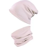 TupTam Beanie Kinder Beanie Mütze Schlauchschal Set aus Jersey und Rippstoff