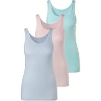 petite fleur by Lascana Achselhemd (3er-Pack) aus reiner Baumwolle, Tanktop, Unterziehshirt