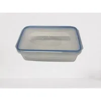 Lomatek Frischhaltedose 1,2l mit Deckel und Dichtung, transparent/blau Klickverschluß