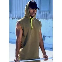 Le Jogger Performance Kapuzensweatshirt ohne Ärmel und mit kontrastfarbenen Details