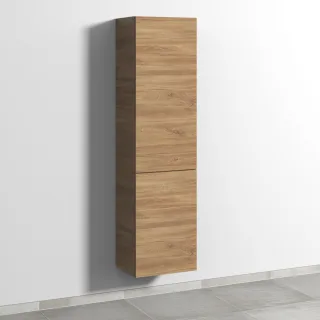 Sanipa 3way Stauraumschrank mit 1 Tür und 1 Wäschekorbklappe, Eiche-Kansas SM18559