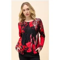 Passioni 2-in-1-Strickjacke Twinset mit abstraktem Animal-Print