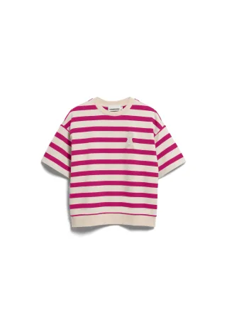 Armedangels - BAMIKAA STRIPE SWEAT undyed-very berry - Gr. - XS