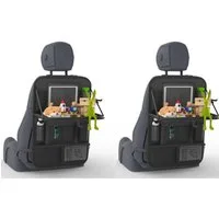 LUNARIA Auto-Rückenlehnentasche Praktischer Autositz-Organizer mit Klapptisch, iPad-Halter (2-tlg), Tisch, iPad-Tasche, viele Fächer