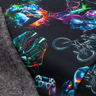 Alpenfleece "Game", schwarz-color