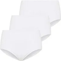 YSABEL MORA Maxislip BASIC COLLECTION COTTON WITH LACE (3er Pack) mit romantischem Touch durch Spitzen-Applikationen