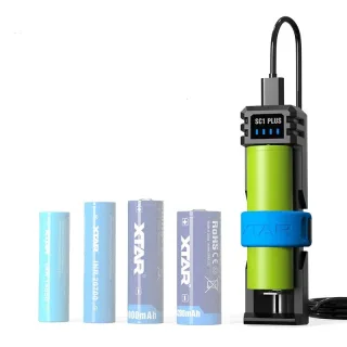 XTAR SC1 PLUS Single-Slot Battery Charger QC PD USB C 3A Fast Charging 21700 26650 26800 18650 NiMH Batteries 10W Power