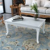 furnicato Couchtisch Hochglanz-100 x 60 x 42 cm in Hochglanz-Weiß (1-St), Pflegeleichter Beistelltisch mit MDF-Platte für das Wohnzimmer