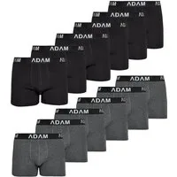 ADAM JEANS Boxershorts Herren Boxershorts aus extra weicher 100% Baumwolle Trunks Men Boxer-1 (12-St., 2er Set, 6er Set, 8er Set, 10er Set, 12er Set) Boxershorts Herren Boxer Shorts Männer Unterhosen Trunks Underwear