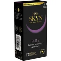 SKYN Kondome Elite (Ultra Thin & Ultra Soft) Packung mit, 10 St., hypoallergene Kondome, ideal für Latexallergiker, superdünne latexfreie Kondome aus Sensoprène™
