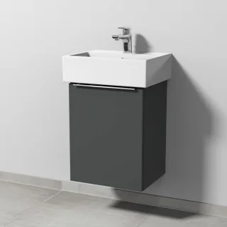 Sanipa 3way Waschtischunterbau zu Duravit Vero Air Waschtisch mit 1 Tür, Anthrazit-Matt UM42922