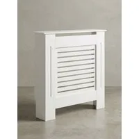 KADIMA DESIGN Heizungsverkleidung Heizkörperverkleidung: Robustes MDF mit Lamellenoptik, Weiß, MDF