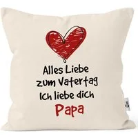 MoonWorks Dekokissen Kissen-Bezug Spruch Alles Liebe zum Vatertag Geschenk Papa Vatertagsgeschenk Deko-Kissen MoonWorks®