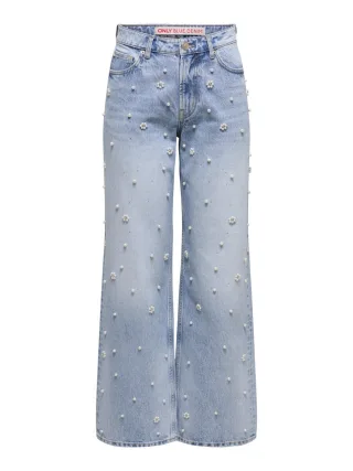 ONLY - Jeans - Onlonur Pearl Deco blau - Gr. - 32
