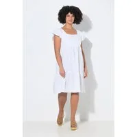 Angel of Style Jerseykleid Musselinkleid Carree-Ausschnitt Volants