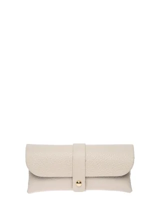 Roberta M Beige Leder Sonnenbrillenetui