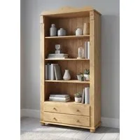 OTTO home Bücherregal Adele, Standregal, Regal, aus massiver Kiefer, Breite 92 cm, mit 2 Schubladen, FSC®