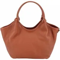 ITALYSHOP24 Shopper Made in Italy Damen Leder Tasche Tote Bag Business Handtasche Freizeit, Schultertasche Crossbody Beuteltasche Henkeltasche Ledertasche Urlaub