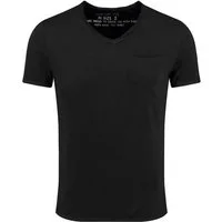 Key Largo T-Shirt Water vintage Look uni Basic MT00780 V-Ausschnitt unifarben kurzarm slim fit