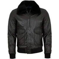 bugatti Lederjacke 222 034-BU/M Bugatti - Herren Lederjacke Weste Lammnappa Lammfellkragen schwarz