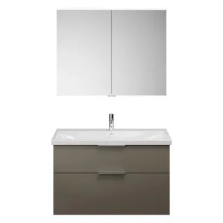 Burgbad SET Eqio Grau Hochglanz/Alpinweiss, SFAN103F2010C0001 SFAN103F2010C0001