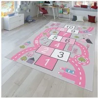TT Home Teppich Kinderzimmer, Rechteckig, Höhe: 4 mm, Kinderzimmerteppich Teppich Junge Mädchen Kinderteppich Baby Rutschfes
