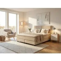 OTTO home Boxspringbett VIVIANNE in den Breiten 140 & 180cm erhältlich, inkl. 7cm Luxus-Topper, erhältlich in den Farben anthrazit und beige