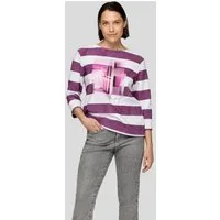 Rabe 3/4-Arm-Shirt im Streifen-Design und mit Print