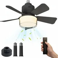 VIVIHEYDAY LED Deckenleuchte Moderner Deckenventilator mit Licht: Kleine Ventilatoren für, Schlafzimmer - Dimmbare Deckenventilatoren mit Fernbedienung & APP, 5 Flügel 4 Geschwindigkeiten Timer