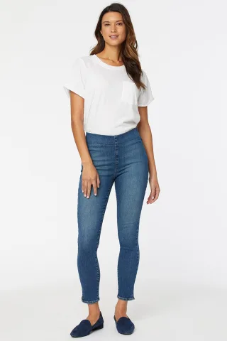 Pull-On Skinny Ankle Mittelblau SpanSpring™ Denim
