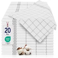 BARBONS Geschirrtuch Allzweck Tücher, Geschirrtücher, Trockentuch, Küchentuch, (20 er, 20-tlg), Premium Qualität, 100% Baumwolle, Schwarz