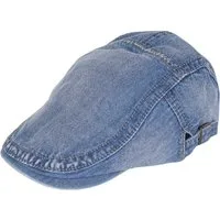MIRROSI Schiebermütze mit Shirm, Stoff aus Jeans, aus 100% Baumwolle (Outdoor Cap, Flatcap, Feldmütze, Gatsby Cap, Herrenmütze) Atmungsaktiv, Einheitsgröße, Unisex, Damen Herren