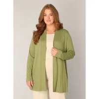 Base Level Curvy Strickjacke offen, ohne Verschluss