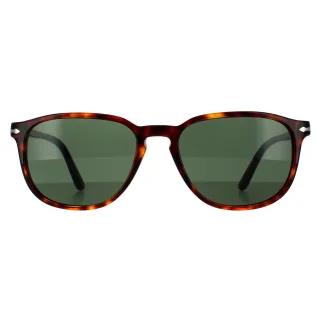 Persol Quadratische Herren Sonnenbrille Havanna Grün