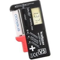 kraftmax Batterietester Batterietester V5 Akku Tester - AA/AAA/C/D/Micro/Mignon inkl. 9V Test, (1 St)