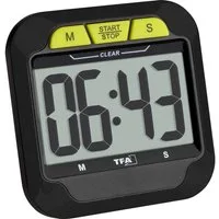 TFA Dostmann Intervall-Timer Timer und Stoppuhr mit großen Ziffern 38.2054.01, 1 Timerzeit