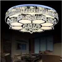 Eurohandisplay LED Deckenleuchte LED Pendelleuchte Kristall Fernbedienung Deckenleuchte Deckenlampen, LED fest integriert, Warmweiß bis Kaltweiß, Modern Kristall