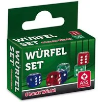 ASS Altenburger Spiel Würfelset bunt mit 6 Augenwürfeln für Spieleabende