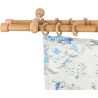 SN DECO GROUP Gardinenstange Cafiro, 2-läufig, Fixmaß, mit Bohren, verschraubt, Holzwerkstoff, 28 mm, Holz, verschiedene Längen und Farben, Komplettset