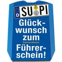 speecheese Parkscheibe Glückwunsch zum bestandenen Führerschein Parkscheibe mit 2
