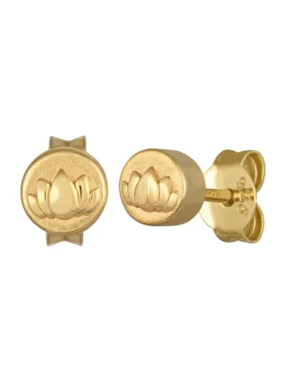 cai Ohrstecker 925/- Sterling Silber vergoldet Lotusblüte
