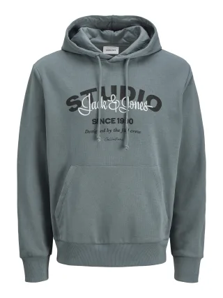 JACK&JONES - JJYUKI SWEAT HOOD BF stormy weather - Gr. - M