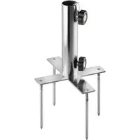Schneider Schirme Sonnenschirm SCHNEIDER Rasen-Vierzack, Sonnenschirmständer, silber