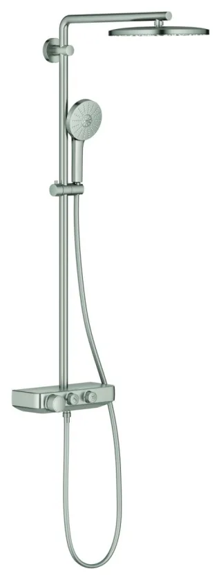 GROHE Thermostat-Duschsystem Euphoria SC 280, 114277 Wandmontage supersteel, 114277DC00 114277DC00
