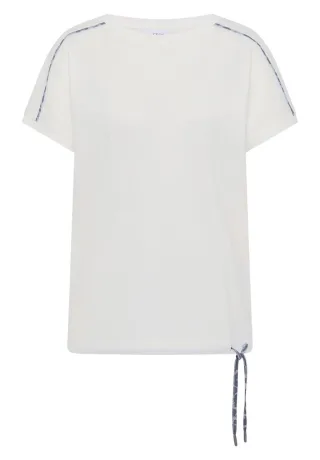 CECIL - T-Shirt mit Animalprint weiß - Gr. - L