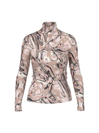 Marc Cain Sports - Superstretch-Shirt mit Magma-Print smoke - Gr. - 42