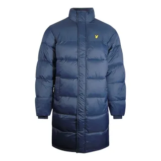 Lyle & Scott – Lange, wattierte Pufferjacke in Marine
